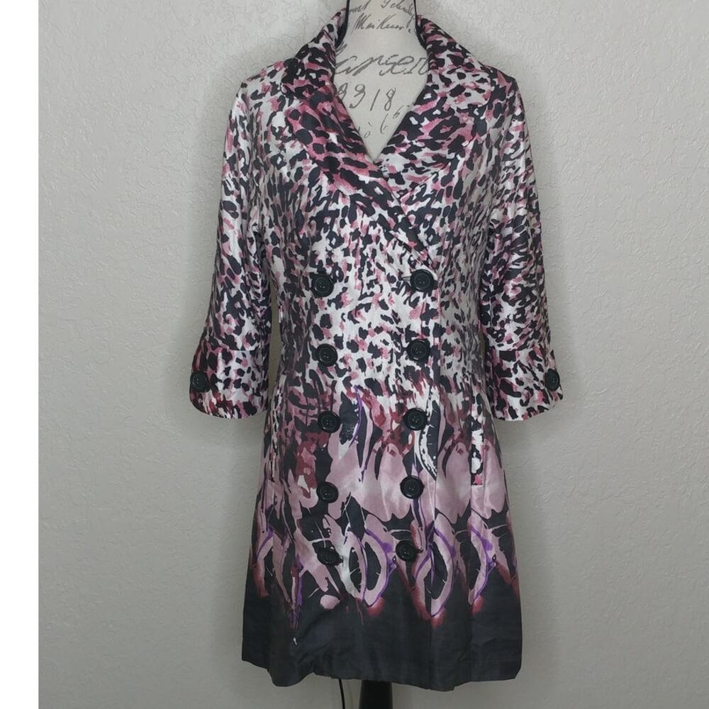 Vertigo Paris Animal Print Button Front Jacket Size‎ M